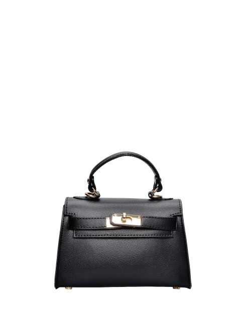 SS26 IR 482 Schultertasche aus schwarzem Leder - 13x20x7 cm