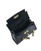 SS26 IR 482 Schultertasche aus schwarzem Leder - 13x20x7 cm