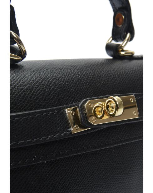 SS26 IR 482 Schultertasche aus schwarzem Leder - 13x20x7 cm