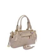 SS26 AL 170T beige leren schoudertas - 21x34x9 cm