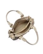 SS26 AL 170T beige leren schoudertas - 21x34x9 cm