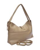 SS26 AL SBV 19 taupe leren schoudertas - 24x37x10,5 cm