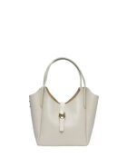 Bolso SS26 IR 180T de piel beige - 14x16x10 cm