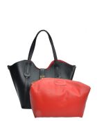 SS26 IR TSBV 31 zwarte leren schoudertas - 24x29x13 cm