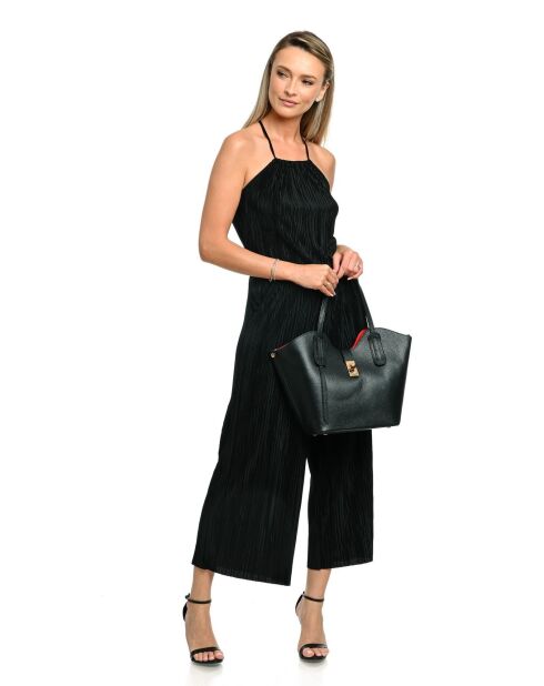 SS26 IR TSBV 31 zwarte leren schoudertas - 24x29x13 cm