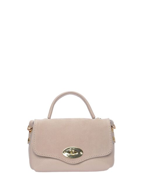 SS26 RM 147T beigefarbene Lederhandtasche - 11,5 x 17,5 x 3,5 cm