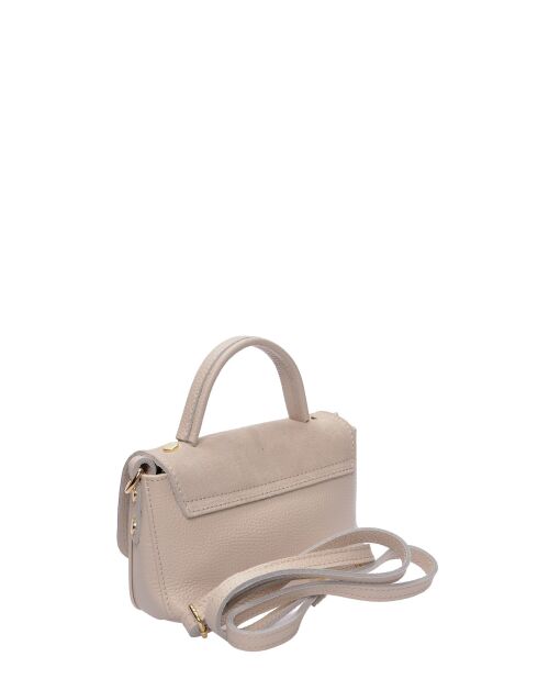 SS26 RM 147T beigefarbene Lederhandtasche - 11,5 x 17,5 x 3,5 cm