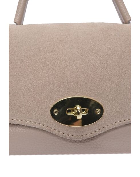 SS26 RM 147T beigefarbene Lederhandtasche - 11,5 x 17,5 x 3,5 cm