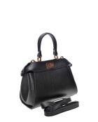 SS26 RM 146 zwarte leren handtas - 19x20,5x8 cm