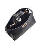 SS26 RM 146 zwarte leren handtas - 19x20,5x8 cm