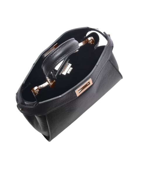 SS26 RM 146 zwarte leren handtas - 19x20,5x8 cm