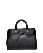 SS26 IR 178T Tragetasche aus schwarzem Leder, 21,5 x 26,5 x 9,5 cm