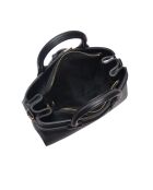 SS26 IR 178T Tragetasche aus schwarzem Leder, 21,5 x 26,5 x 9,5 cm