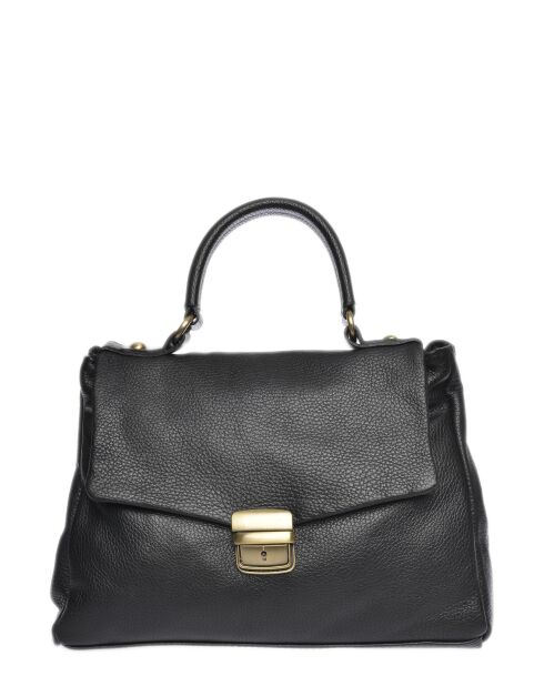 SS26 IR 1982T zwarte leren handtas - 21x28,5x11,5 cm