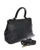 SS26 IR 1982T zwarte leren handtas - 21x28,5x11,5 cm