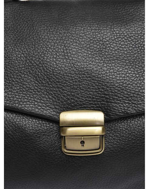 SS26 IR 1982T zwarte leren handtas - 21x28,5x11,5 cm