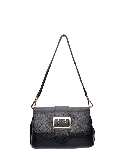 Bandolera SS26 IR 183T de piel negra - 17x25x5 cm