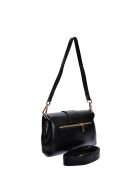 Bandolera SS26 IR 183T de piel negra - 17x25x5 cm