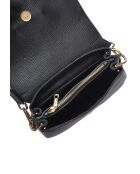 Bandolera SS26 IR 183T de piel negra - 17x25x5 cm