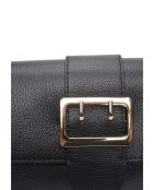 Bandolera SS26 IR 183T de piel negra - 17x25x5 cm