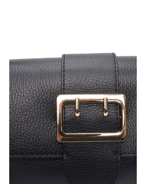 Bandolera SS26 IR 183T de piel negra - 17x25x5 cm