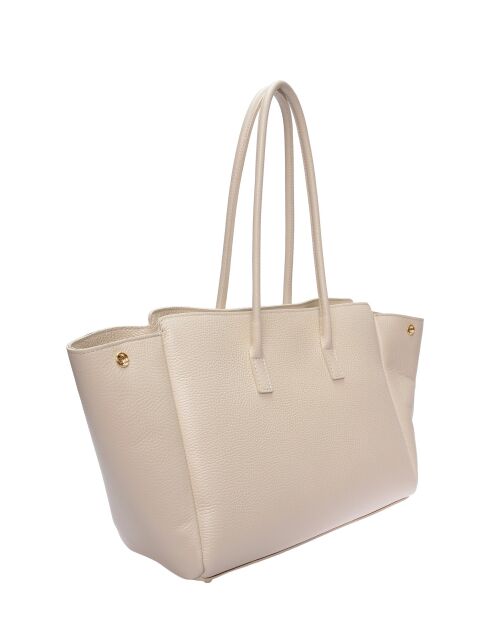 SS26 IR 177T Schultertasche aus beigem Leder - 26x32x10 cm