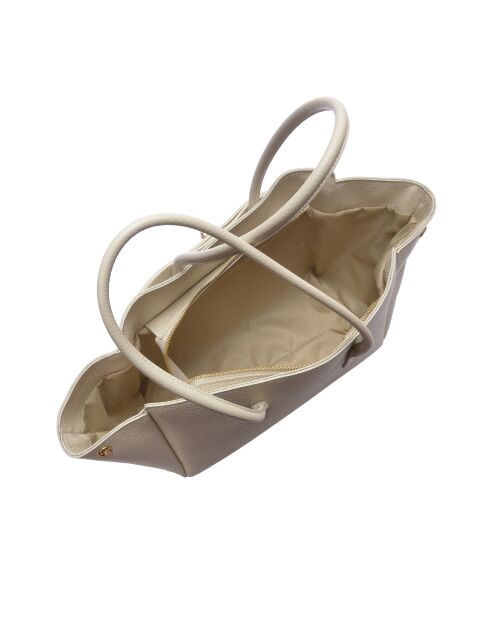 SS26 IR 177T Schultertasche aus beigem Leder - 26x32x10 cm
