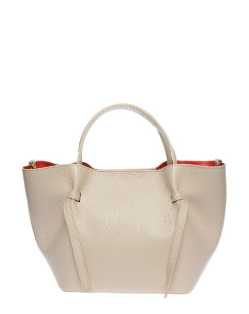 SS26 IR 1975T Handtasche aus beigem Leder - 24x38x13,5 cm