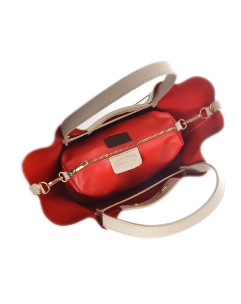 SS26 IR 1975T Handtasche aus beigem Leder - 24x38x13,5 cm