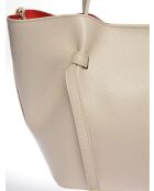 SS26 IR 1975T Handtasche aus beigem Leder - 24x38x13,5 cm