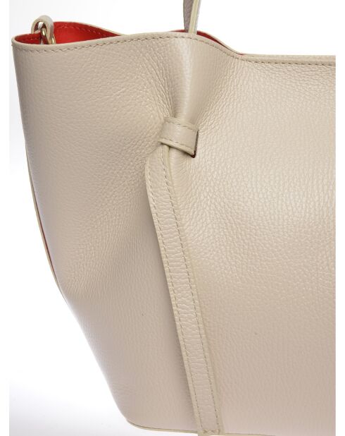 SS26 IR 1975T Handtasche aus beigem Leder - 24x38x13,5 cm