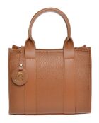 SS26 IR 1980T cognac leren handtas - 18,5x22x8 cm