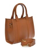 SS26 IR 1980T cognac leren handtas - 18,5x22x8 cm