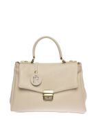 SS26 IR 1982T beige leren handtas - 21x28,5x11,5 cm
