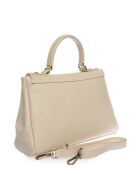 SS26 IR 1982T beige leren handtas - 21x28,5x11,5 cm