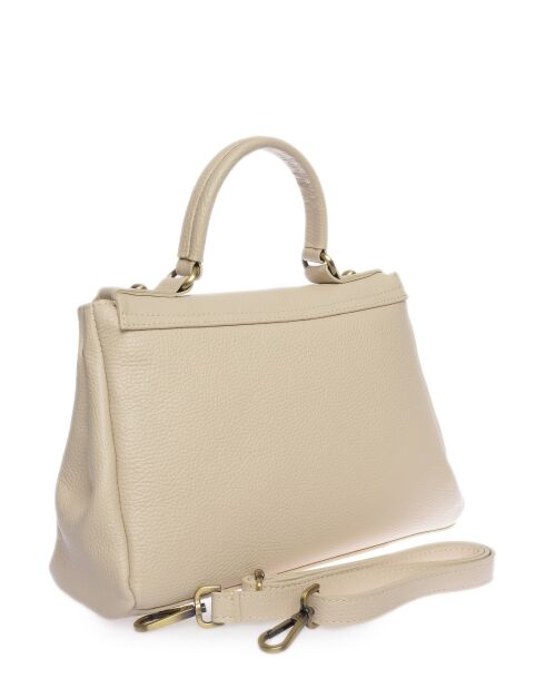 SS26 IR 1982T beige leren handtas - 21x28,5x11,5 cm