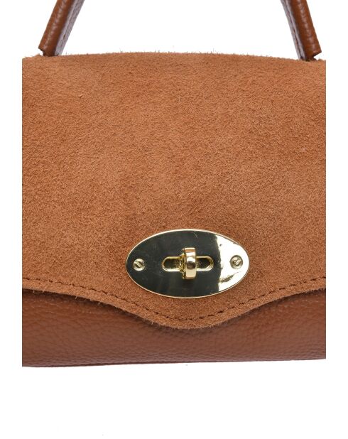 Sac à main en cuir SS26 RM 147T cognac - 11.5x17.5x3.5 cm