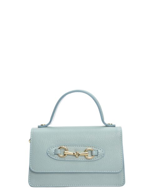 SS26 IR SBV 6 Schultertasche aus himmelblauem Leder - 11x19x6,5 cm