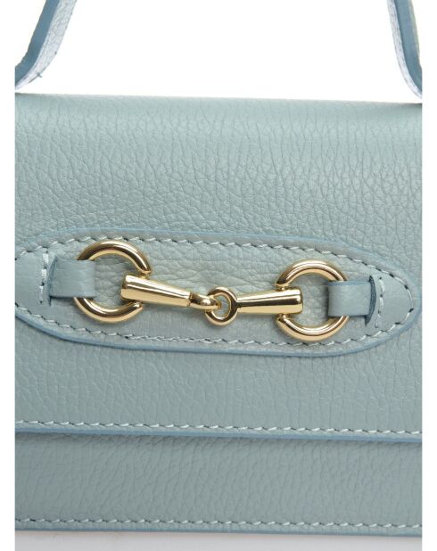 SS26 IR SBV 6 Schultertasche aus himmelblauem Leder - 11x19x6,5 cm