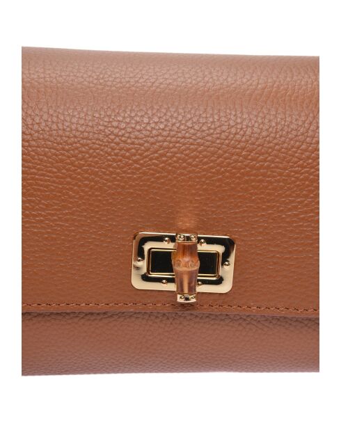 SS26 RM 150T Schultertasche aus cognacfarbenem Leder - 17x24,5x6,5 cm