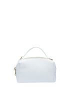 SS26 IR 185T witte leren schoudertas - 12,5x17x6,5 cm
