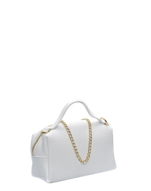 SS26 IR 185T weiße Schultertasche aus Leder - 12,5 x 17 x 6,5 cm