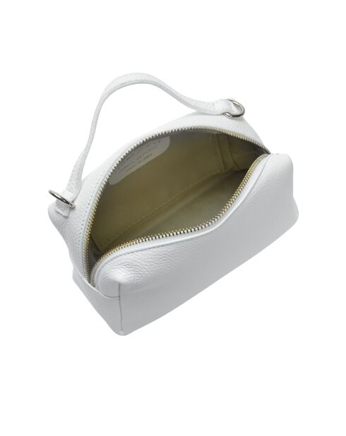 SS26 IR 185T weiße Schultertasche aus Leder - 12,5 x 17 x 6,5 cm