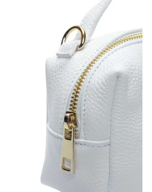 SS26 IR 185T weiße Schultertasche aus Leder - 12,5 x 17 x 6,5 cm