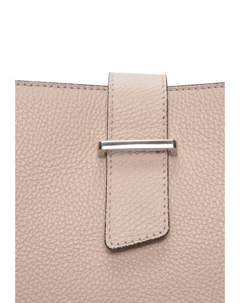 SS26 IR 188 beige leren draagtas - 21x25x13 cm