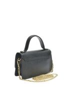 SS26 IR SBV 6 Schultertasche aus schwarzem Leder - 11x19x6,5 cm