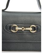 SS26 IR SBV 6 Schultertasche aus schwarzem Leder - 11x19x6,5 cm