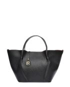 SS26 IR 1975T zwarte leren handtas - 24x38x13,5 cm