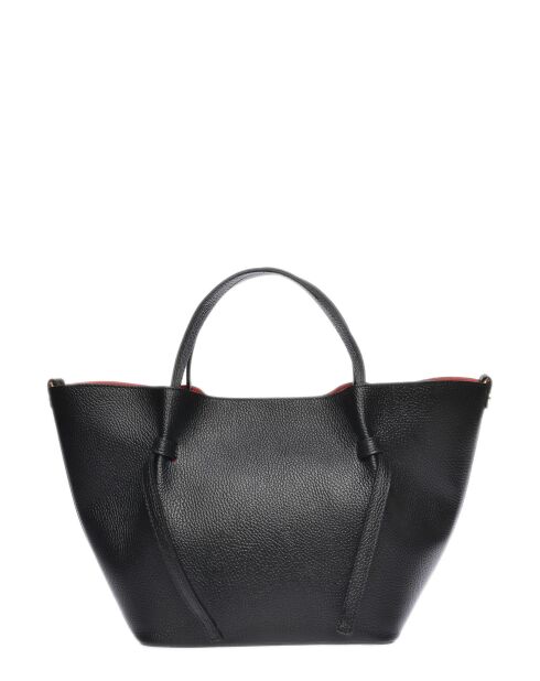 SS26 IR 1975T zwarte leren handtas - 24x38x13,5 cm