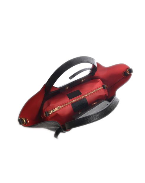 SS26 IR 1975T zwarte leren handtas - 24x38x13,5 cm